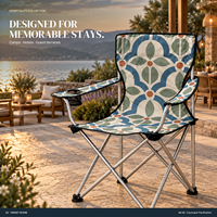 Chaise d'extérieur robuste et portable avec accoudoirs, porte-gobelet et motif de logo personnalisé pour cour et patio – Vente en gros