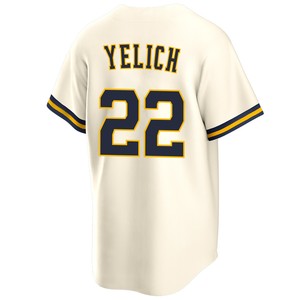 Abbigliamento uomo # Maglia da baseball cucita 22 Christian Yelich Jackson Chourio <span class=keywords><strong>Jake</strong></span> Bauers Jacob Misiorowski Brice Turang William Contreras - Product Image 3