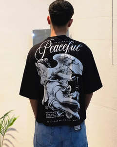 Tùy Chỉnh Người Đàn Ông Của 100% Bông Boxy Phù Hợp Với T-Shirt Lỏng Phù Hợp Với 280 Gram Cổ Điển Đồ Họa In Mỹ Thiết Kế OEM Logo Bao Gồm - Product Image 1