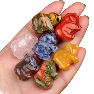 Ornement en pierre sculptée <span class=keywords><strong>de</strong></span> 25 mm en forme <span class=keywords><strong>de</strong></span> cochon, œil <span class=keywords><strong>de</strong></span> <span class=keywords><strong>tigre</strong></span> et quartz <span class=keywords><strong>rose</strong></span>, pierres précieuses, ensemble cadeau personnalisé pour fêtes, vacances et décoration <span class=keywords><strong>de</strong></span> bureau - Product Image 4