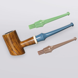 Cazoleta Premium de Madera de Boj Tipo Curvo Clásico para Fumar en Seco, con Filtro de Carbón Activado de 9mm, Boquilla de Acrílico Colorida, Portátil - Product Image 4