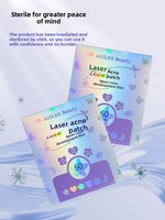 AUSLKA Patch anti-acné hydrocolloïde étoile laser scintillante, marque privée, parfum miel naturel, coloré