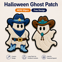 Écussons chenille personnalisés avec logo, style cowboy, grands badges brodés pour marques de vêtements, solution OEM ODM tout-en-un en gros