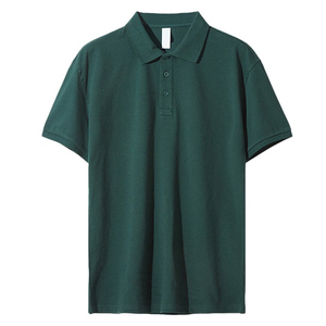 Nouveau polo <span class=keywords><strong>en</strong></span> <span class=keywords><strong>coton</strong></span> peigné <span class=keywords><strong>piqué</strong></span> 220g pour l'été, col rabattu, manches courtes, vêtements de travail pour hommes, impression de logo personnalisée - Product Image 1