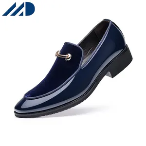 High Quality Men Dress Shoes Loafer Patent Leather Slippers Wear Korean Fashion Trend Half Slippers Summer Men's Shoes