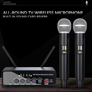 Système de micro sans fil UHF professionnel DX-10 1 à 2 micros sans fil TV KTV avec entrée <span class=keywords><strong>optique</strong></span> coaxiale pour scène - Product Image 3