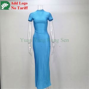 2025 Ins Offre Spéciale sexy jupe longue camisole col en v profond coupe ajustée femmes tenue décontractée <span class=keywords><strong>pas</strong></span> <span class=keywords><strong>cher</strong></span> vêtements <span class=keywords><strong>grossiste</strong></span> - Product Image 2