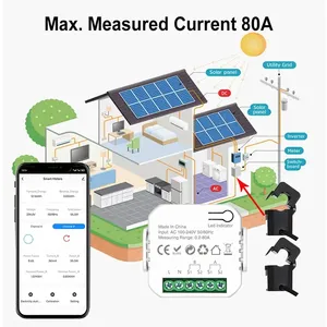 Misuratore di Energia WiFi Tuya Smart Life 120A Bidirezionale a 2 Canali con Morsetto, Monitoraggio <span class=keywords><strong>App</strong></span>, Esportazione/Importazione Solare, Interruttori di Controllo Remoto - Product Image 5