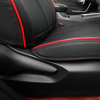 Housse de siège de voiture universelle EKR, style sport de luxe, coussin en cuir avec ensemble complet de 5 pièces pour l'avant et l'arrière