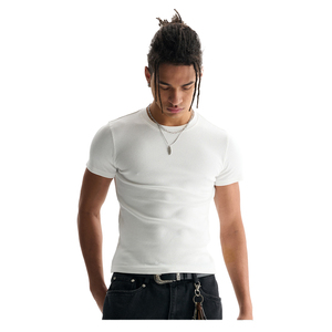 Camiseta Deportiva Ajustada de Algodón y Spandex de Alta Calidad para Hombre, Estilo Boxy, Manga Corta, Venta al Por Mayor, Personalizable - Product Image 3