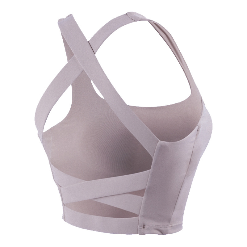 Women's Lightweight Sports Vest Breathable Shockproof Yoga Bra Running Fitness Solid Pattern Eco-Friendly Elastic Waist Quick