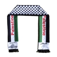 Écharpe imprimée en polyester à bas prix avec drapeau arabe palestinien, livraison rapide