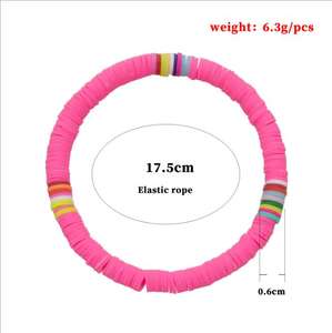 Позолоченный Радужный полимерный глиняный браслет из бисера, модный летний пляжный Свадебный Подарок, Идея - Product Image 4