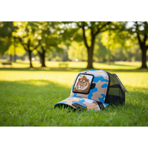 Gorra Trucker Unisex con Bordado de León, Malla de 6 Paneles, Casual, Primavera-Verano, Transpirable, Impermeable, de Poliéster y Algodón - Product Image 2