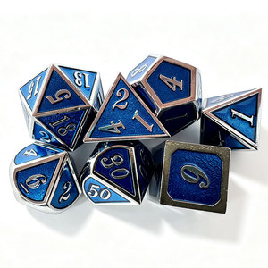Dés Métalliques Anciens de Haute Qualité D20 Taille 16mm, Lot de 7 Pièces, Logo Personnalisé, Vente en Gros Usine pour RPG Dungeons & Dragons - Product Image 2