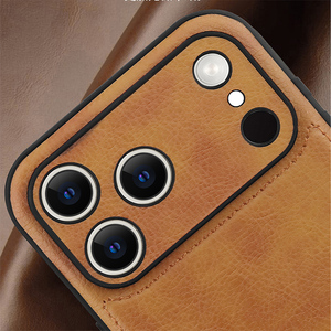 เคสหนังสุดหรูสำหรับ <span class=keywords><strong>iPhone</strong></span> 17 <span class=keywords><strong>PRO</strong></span> MAX 16 <span class=keywords><strong>Pro</strong></span> 16E 15 14 PLUS <span class=keywords><strong>13</strong></span> 12 11 XS XR x 7 8ฝาครอบปกป้องเลนส์โทรศัพท์มือถือ - Product Image 5