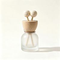 Diffuseur de parfum pour voiture personnalisable avec logo, 8 ml, flacon en verre vide, impression sérigraphiée sur bois