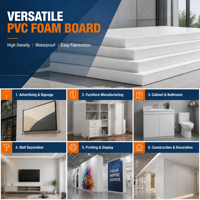 Panneau Foamex/Sintra blanc et noir haute densité pour la fabrication de meubles de cuisine, la décoration et les panneaux muraux - Exportation