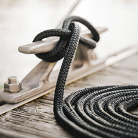 Línea de Amarre de Nailon Trenzado Doble Negro de Alta Calidad de 3/8 Pulgadas para Remolque, Venta Caliente en Tik Tok Te-mu