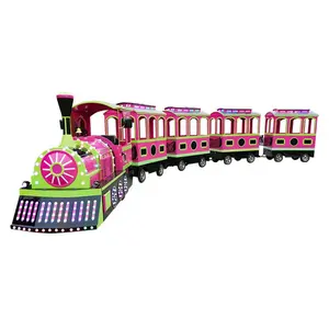 รถไฟออกแบบใหม่ขี่สวนสนุกอื่นๆขี่ผลิตภัณฑ์ที่กำหนดเองเด็กสวยงามหม้อรถไฟลูกอมหวานขาย