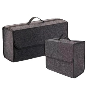 กระเป๋าจัดระเบียบท้ายรถ 50x24x15 ซม. กล่องเก็บของแบบผ้าสักหลาดพร้อมหูหิ้วกันน้ำและทนแรงกดสำหรับใช้ในรถยนต์ - Product Image 4