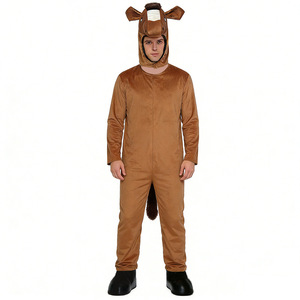 Disfraz de caballo adulto de peluche, disfraz de animal de cuerpo completo para juegos de rol, actuaciones en escenario y cosplay - Product Image 1