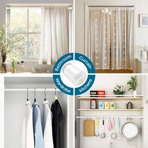 ARODDY  <span class=keywords><strong>Rail</strong></span> de rideau de plafond extensible blanc Cortina <span class=keywords><strong>Tringle</strong></span> Factories - Product Image 2