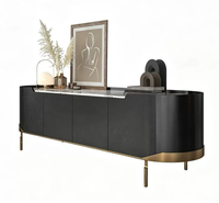 Console de rangement moderne haut de gamme en bois massif de luxe italien pour salon, cuisine et salle à manger