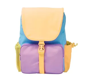 Ransel anak warna kontras tas sekolah untuk anak perempuan