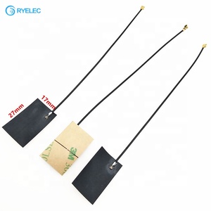 Factory Customization 433Mhz Internal FPC Flexible Black <b>Patch</b> Adhesive Antenna 6dbi with 10cm <b>Cable</b> and UFL Connector - Product Image 1