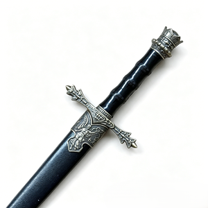 Espada Corta Miniatura de 35cm y 0.15kg, Diseño Vintage de El <span class=keywords><strong>Señor</strong></span> de los Anillos con Relieve de Ángel y Mango en Forma de Corona, Ideal para Colección y Cosplay - Product Image 2