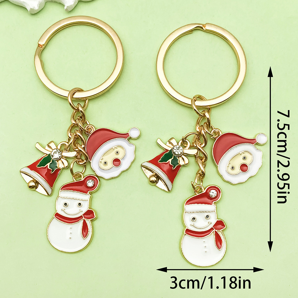 [Noël bonhomme de neige cloche tête de père noël] -11.3 g-er820