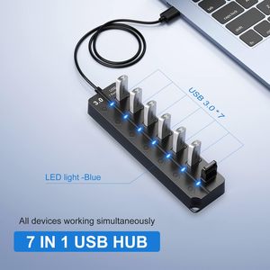 Hub USB 3.0 de 7 Puertos con Interruptores Individuales de Encendido/Apagado para <span class=keywords><strong>MacBook</strong></span>, Surface <span class=keywords><strong>Pro</strong></span>, Unidades Flash y Dispositivos Móviles, Longitud de 0.3M/1.2M - Product Image 2