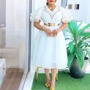 아프리카 여성 의류 주교 소매 레이스 우아한 무도회 원피스 - Product Image 2