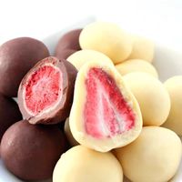 Melksmaak Matcha Smaak Cacaosmaak Chocolade Gecoate Aardbeisnacks Gevriesdroogde Hele Aardbei