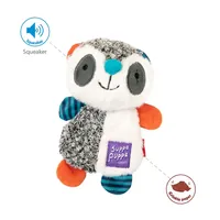 Jouet pour animaux de compagnie en peluche lavable en forme d'œuf avec couineur, jouet à mâcher interactif détachable pour chiots et petits chiens