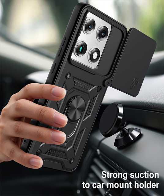 Shockproof Magnetic Ring Kickstand Phone Case for Motorola Moto Signature 5G Slide Camera Cover TPU PC Back Cover