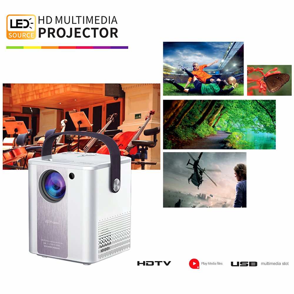 [2021 New Mini Portable Projector] Factory Cheap Price OEM ODM HD Mini Portable Home Theater Projector