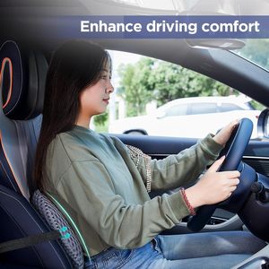 Stylish Comfortable Memory Foam Office Chair Lumbar Support Pillow Car <b>Back</b> <b>Cushion</b> Adjustable Shoulder Straps Ergonomic Seat - Product Image 4