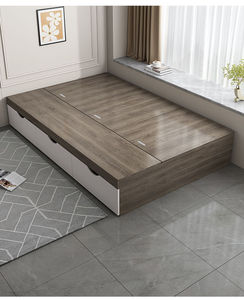 <span class=keywords><strong>Cama</strong></span> Moderna <span class=keywords><strong>Minimalista</strong></span> con Base Alta y Almacenamiento, Tamaño King/Queen, con Gabinete de Almacenamiento de Madera, Muebles de Dormitorio para Uso Doméstico - Product Image 6
