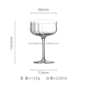 Verre à vin rouge rayé de style <span class=keywords><strong>scandinave</strong></span> européen moderne, écologique, coloré, électro-plaqué, soufflé à la main, 201-300 ml, pour cocktails - Product Image 6