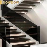 KNOWDOW Escaliers flottants pour escalier intérieur moderne en bois invisible Mono Stringer