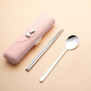Sac de vaisselle en acier inoxydable lavable avec fermeture <span class=keywords><strong>à</strong></span> glissière Kit de <span class=keywords><strong>couverts</strong></span> <span class=keywords><strong>pochette</strong></span> portable pour dinnerHousehold outil voyage Camping cuillère - Product Image 2