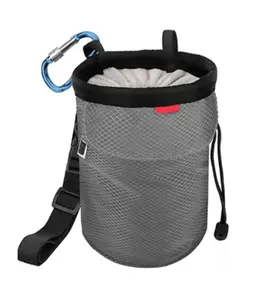 İpli kaya tırmanışı tebeşir çantası tebeşir kova karabina kaya tırmanışı için özel Logo su geçirmez spor tebeşir çantası