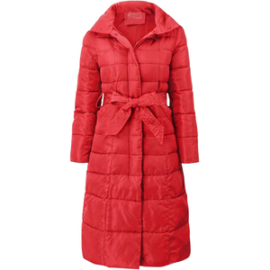 Custom Size <b>Women</b> Knitted Puffer Long Winter <b>Jackets</b> <b>Lightweight</b> Breathable 100% Polyester - Product Image 1
