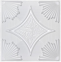 Panneaux de plafond ignifuges carrés modernes en PVC 3D Conception de superposition imperméable pour bureau, hôtel, bâtiment Carreaux de plafond tombants certifiés CE