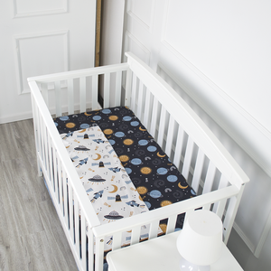 Spazio <span class=keywords><strong>Pianeta</strong></span> Tema 3D Stampato In Cotone Organico Morbido Del Bambino Del Fumetto Presepe Set di Biancheria Da Letto Per Il Ragazzo - Product Image 5