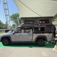 Camper pour pick-up avec toit souple - Capacité 2 personnes, charge utile 1000 kg pour le camping en plein air