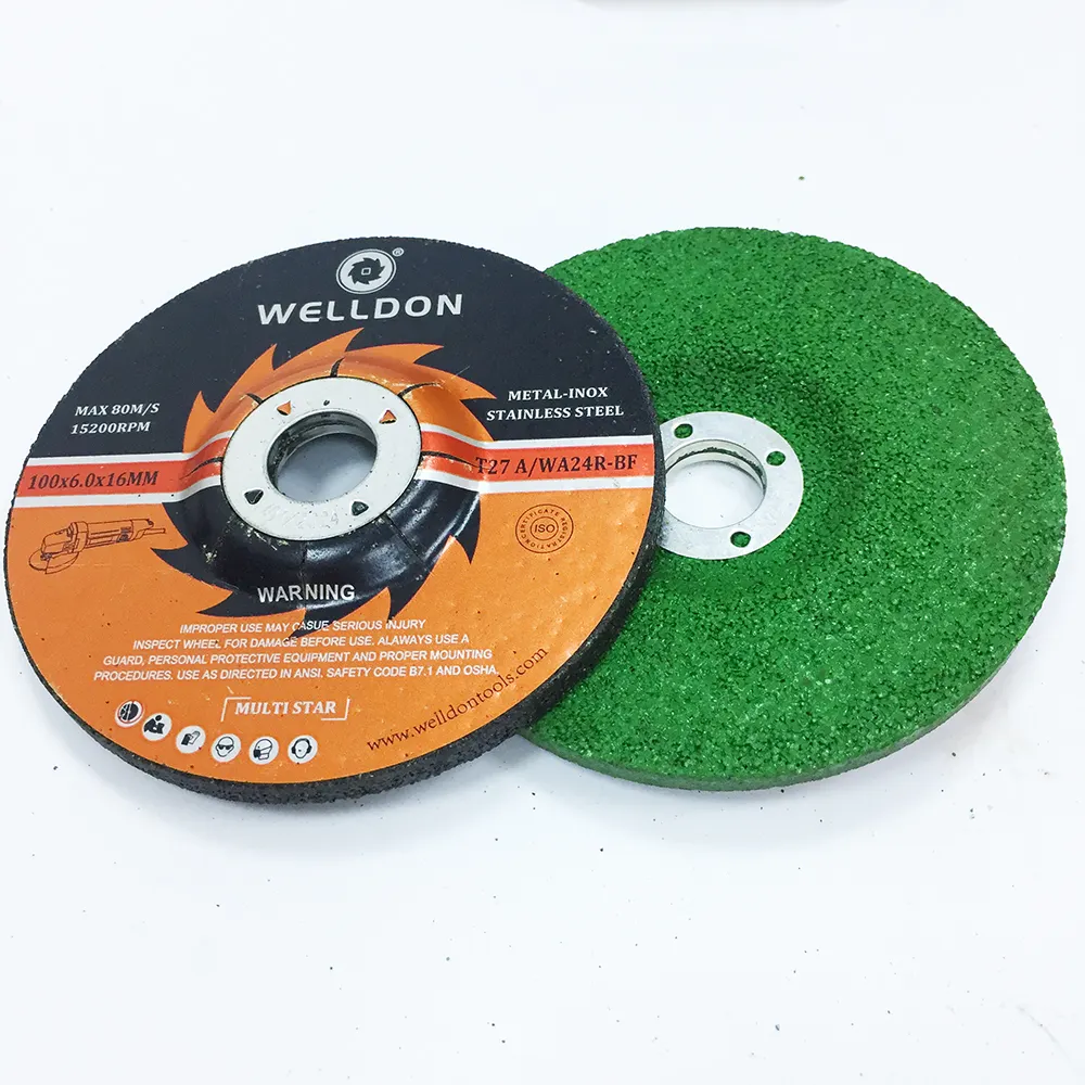 Type rollingdon-disque de 4 "/100x6x16mm, en oxyde d'aluminium, pour meuleuse abrasive, outils de polissage, angle métallique