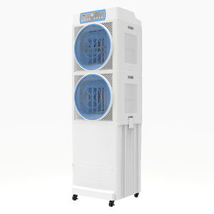 Parrillas de ventilador de dos círculos independientes, gran flujo de aire eléctrico, alimentado por CA, Enfriador de aire de agua de nido de abeja evaporativo con temporizador de 24 horas - Product Image 5